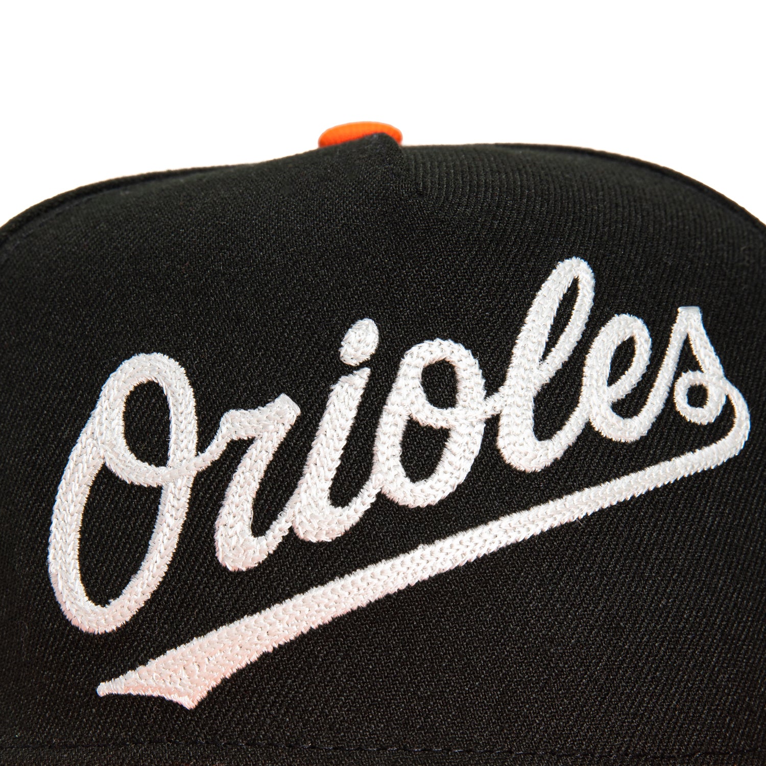 New Era 59Fifty A-Frame Glow Chain Stitch Baltimore Orioles 1983 World Series Patch Hat - Black, Orange