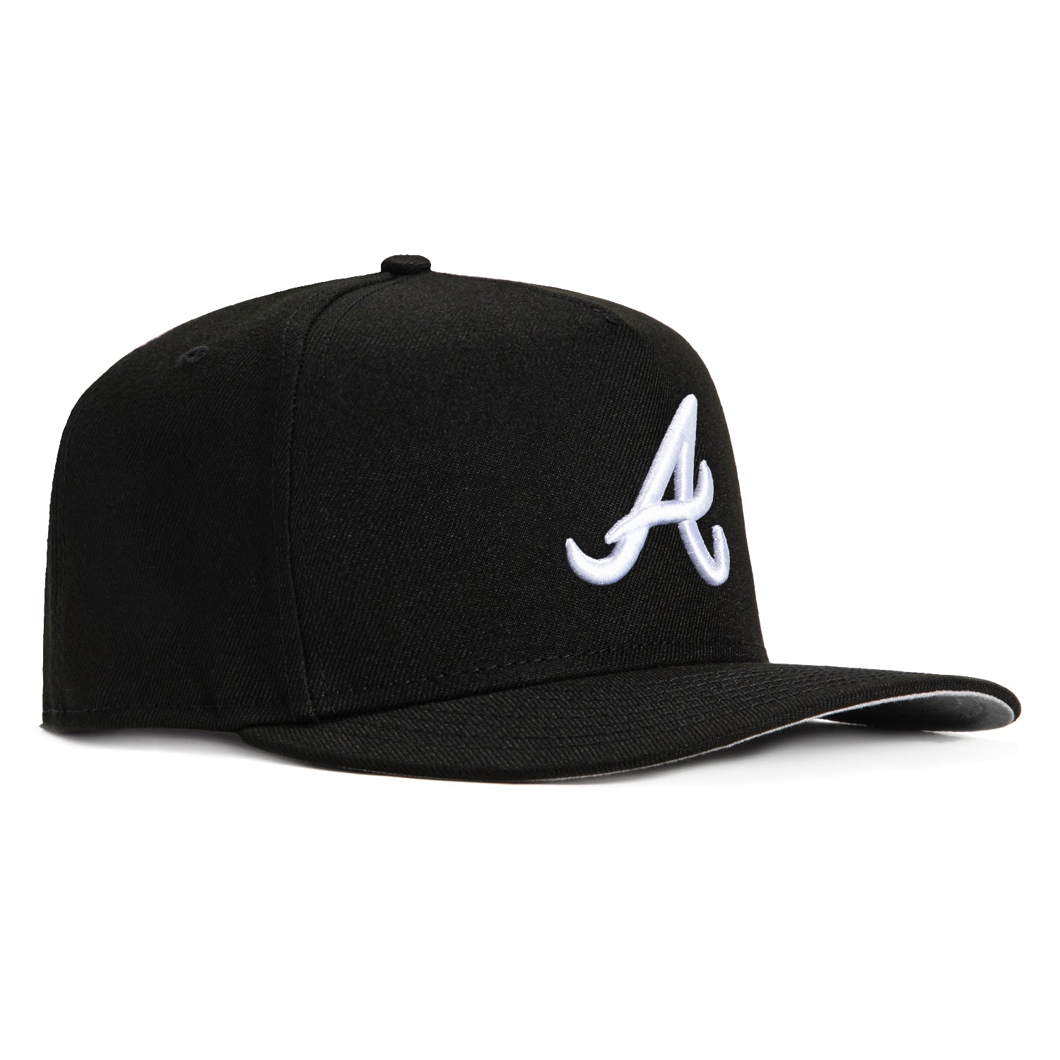 New Era 9Fifty A-frame Atlanta Braves Snapback Hat - Black, White