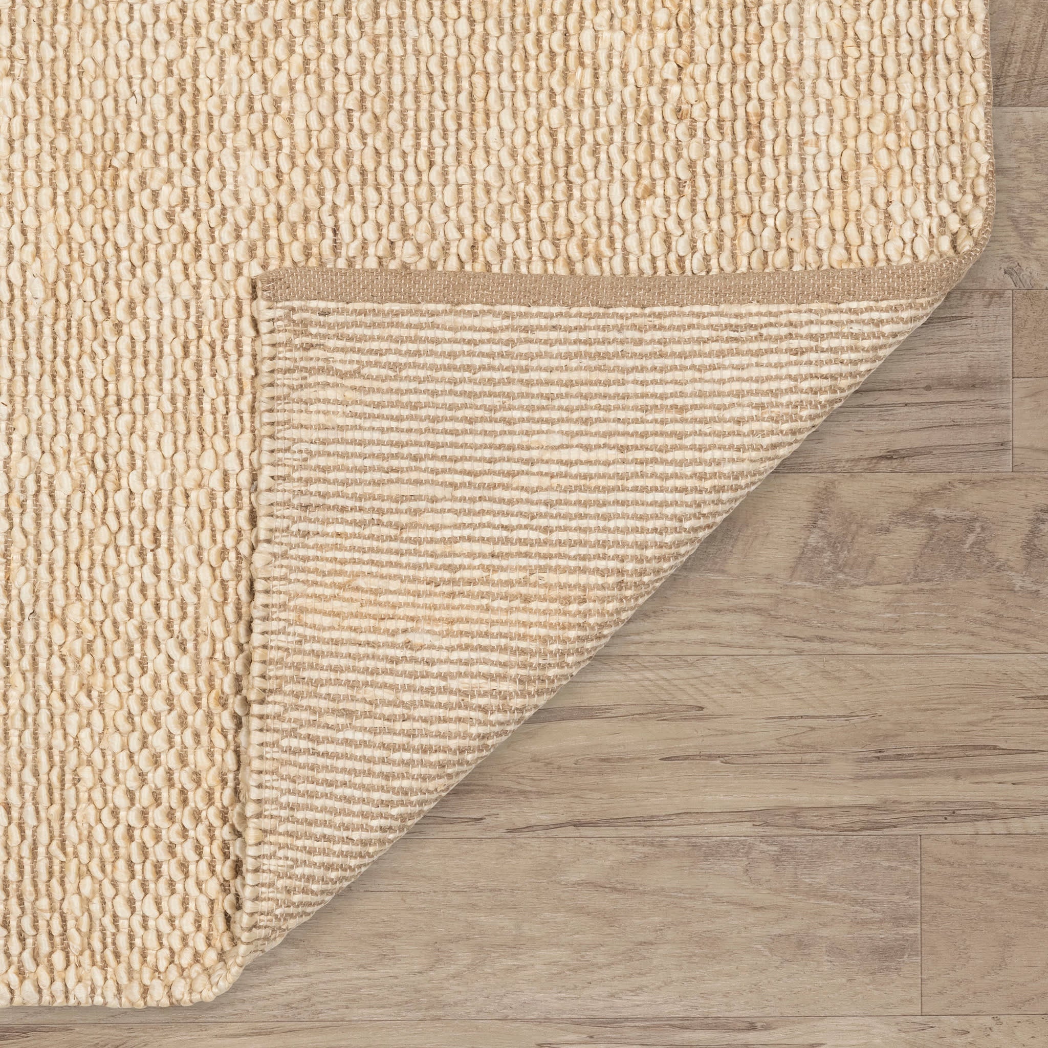 Textured Natural Handwoven Jute Rug