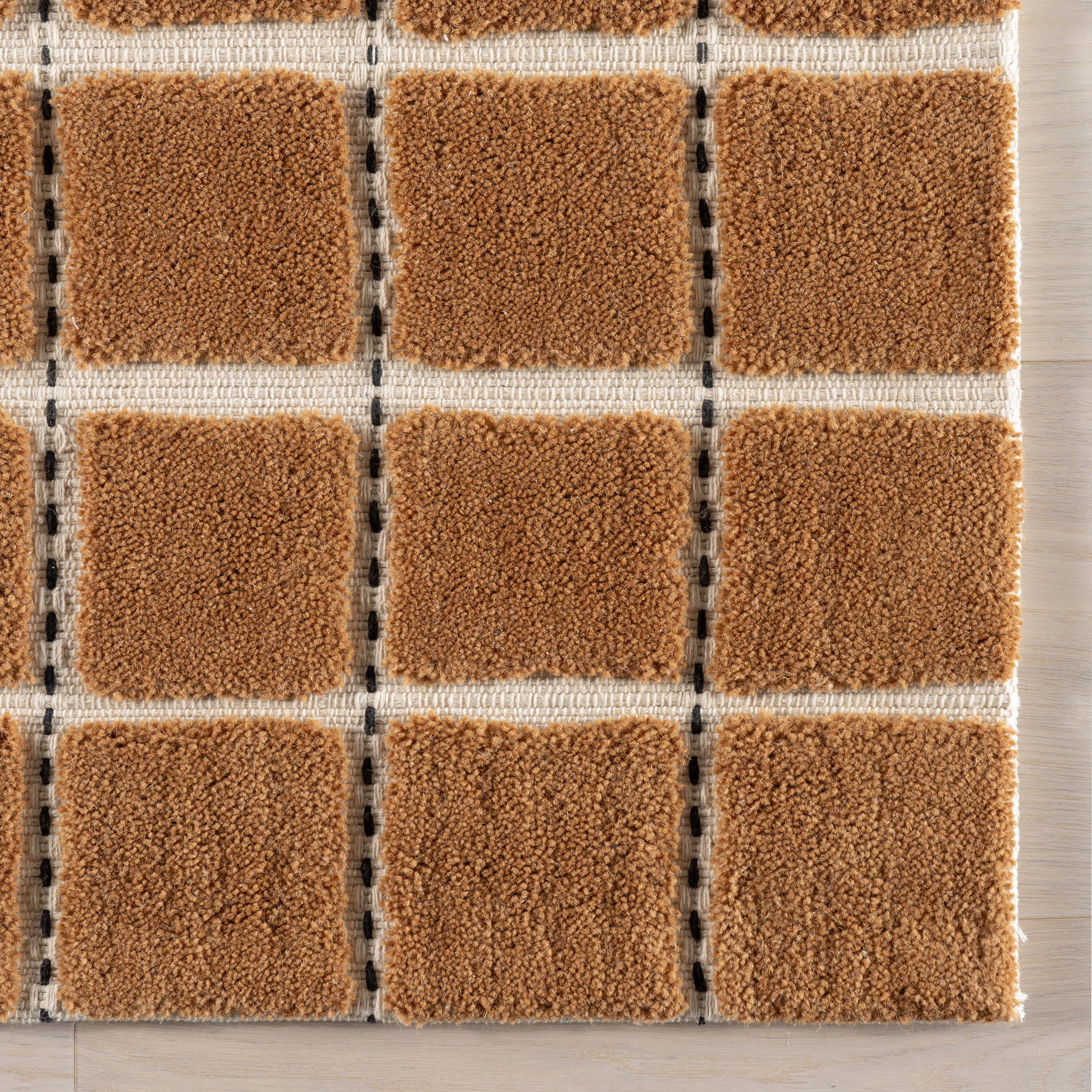 Gretchen Checked Wool Rug | Rust