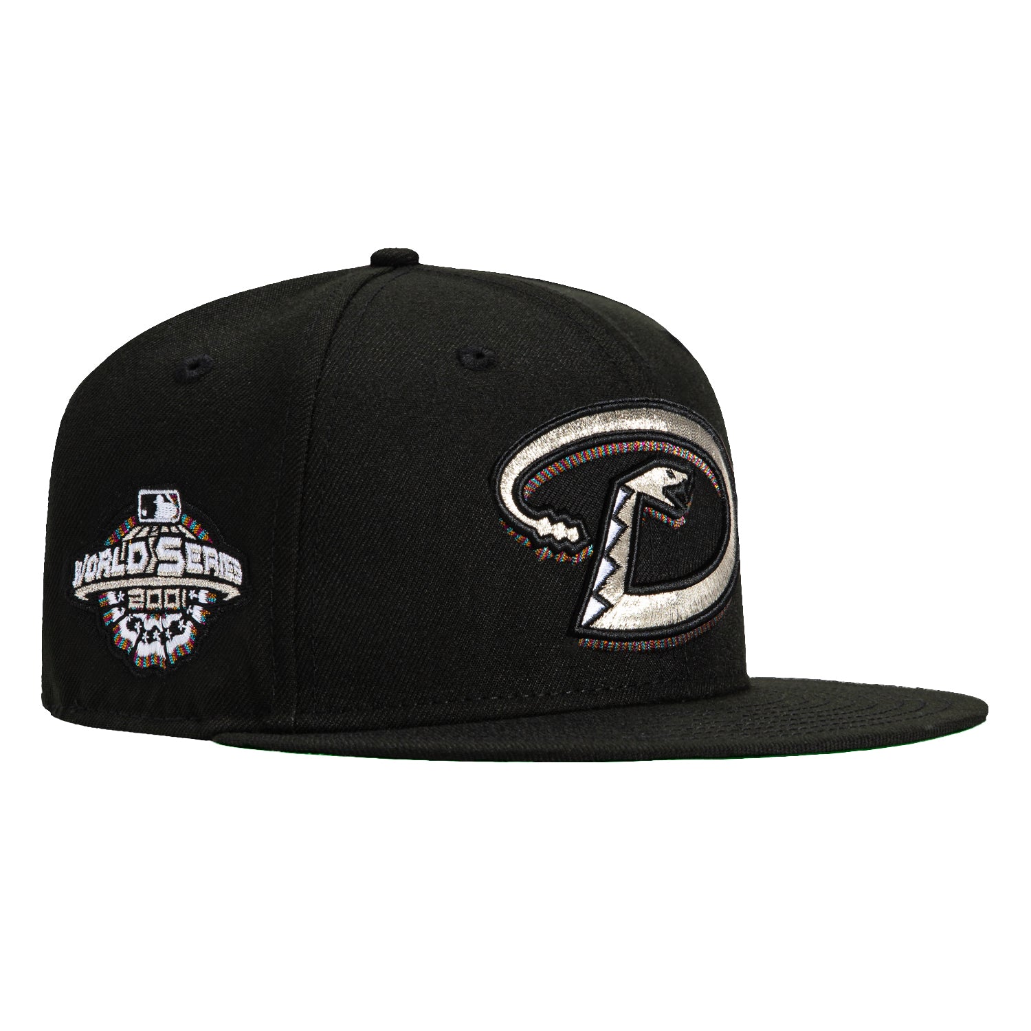 New Era 59Fifty Fireworks Pack Arizona Diamondbacks 2001 World Series Patch D Hat - Black