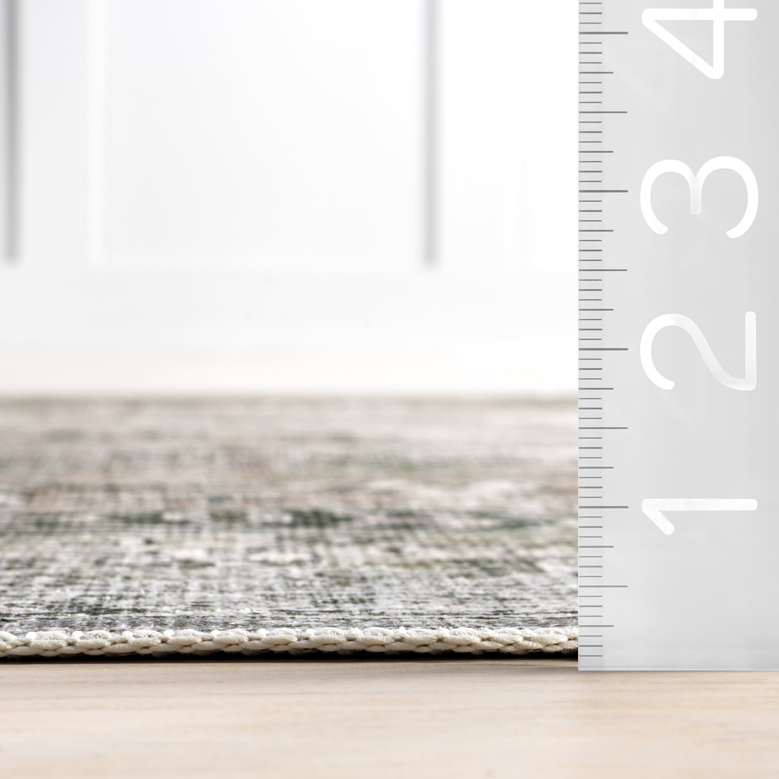 Myrtle Spill Proof Washable Vintage Rug | Sage Green