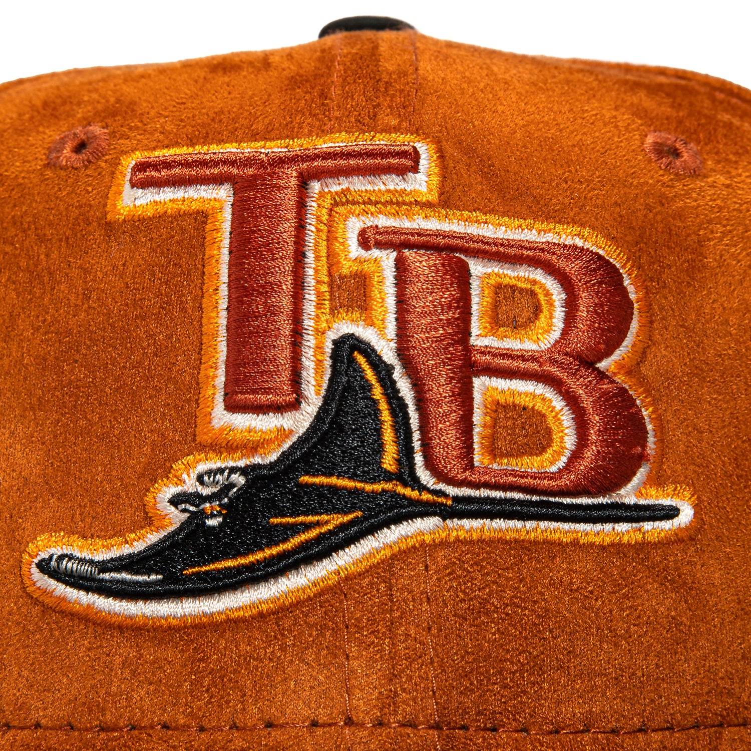 New Era 59Fifty S'mores Tampa Bay Rays 10th Anniversary Patch TB Hat - Burnt Orange, Black