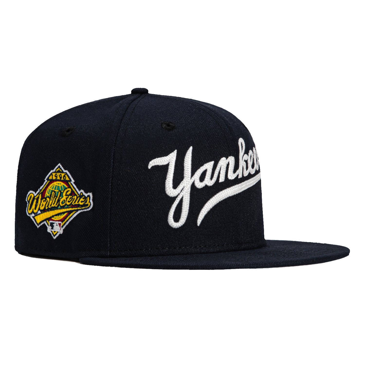 New Era 59Fifty Glow Chain Stitch New York Yankees 1996 World Series Patch Hat - Navy