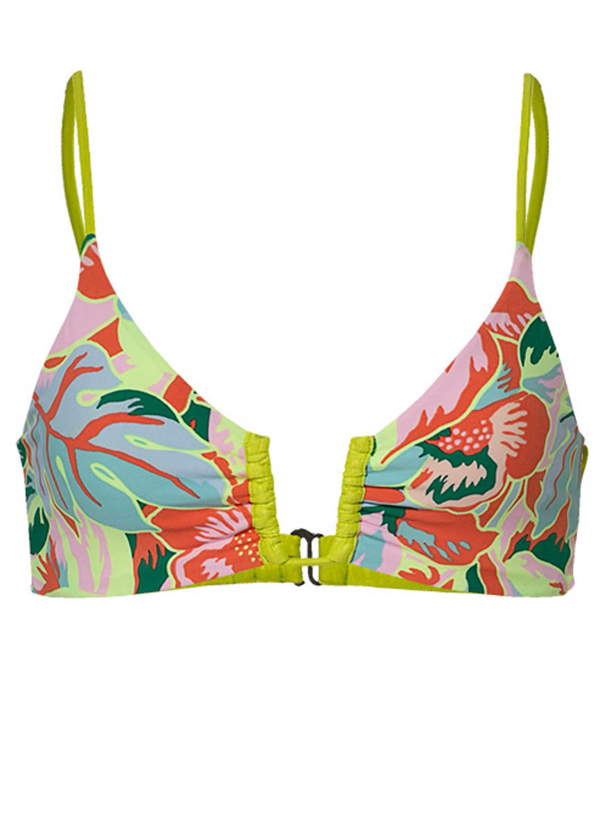 Maaji Lime Green Bia U Wire Bralette Bikini Top