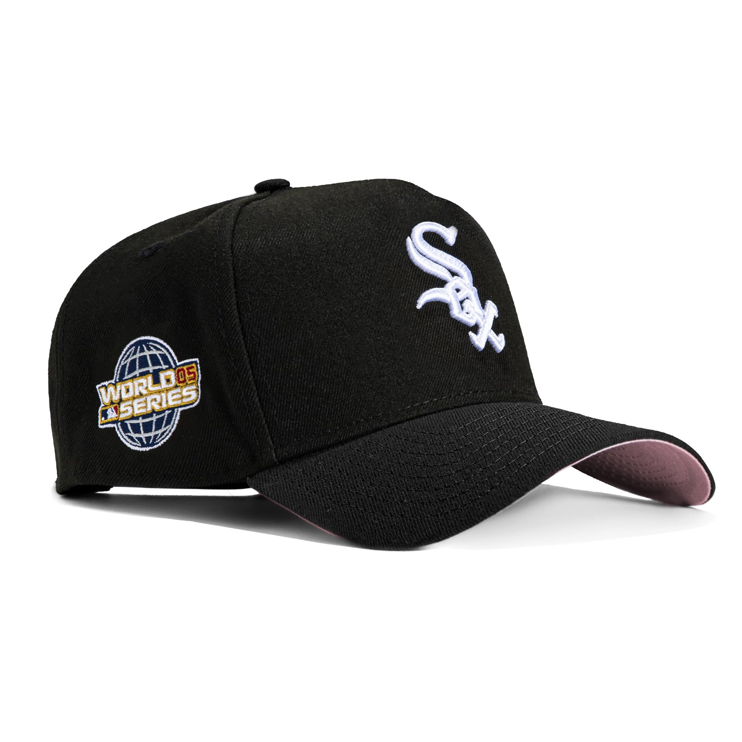 New Era 9Forty A-Frame Chicago White Sox 2005 World Series Patch Snapback Hat - Black