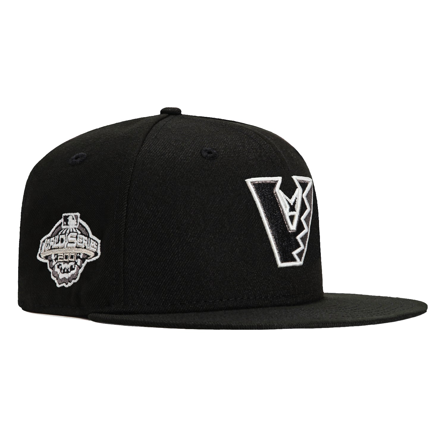 New Era 59Fifty Glow in the Dark Arizona Diamondbacks 2001 World Series Patch Upside Down Hat - Black, White