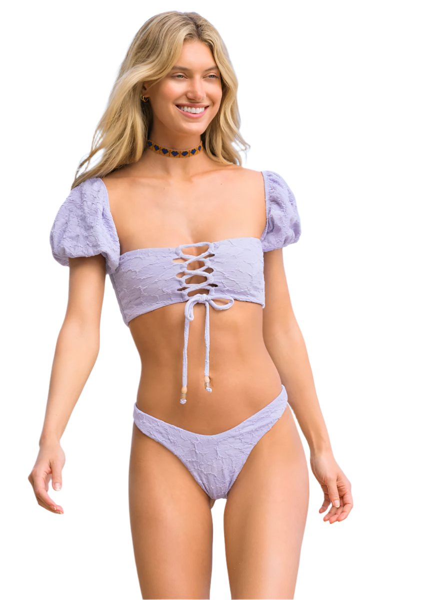 Maaji Lavander Daphne Puff Sleeve Bikini Top