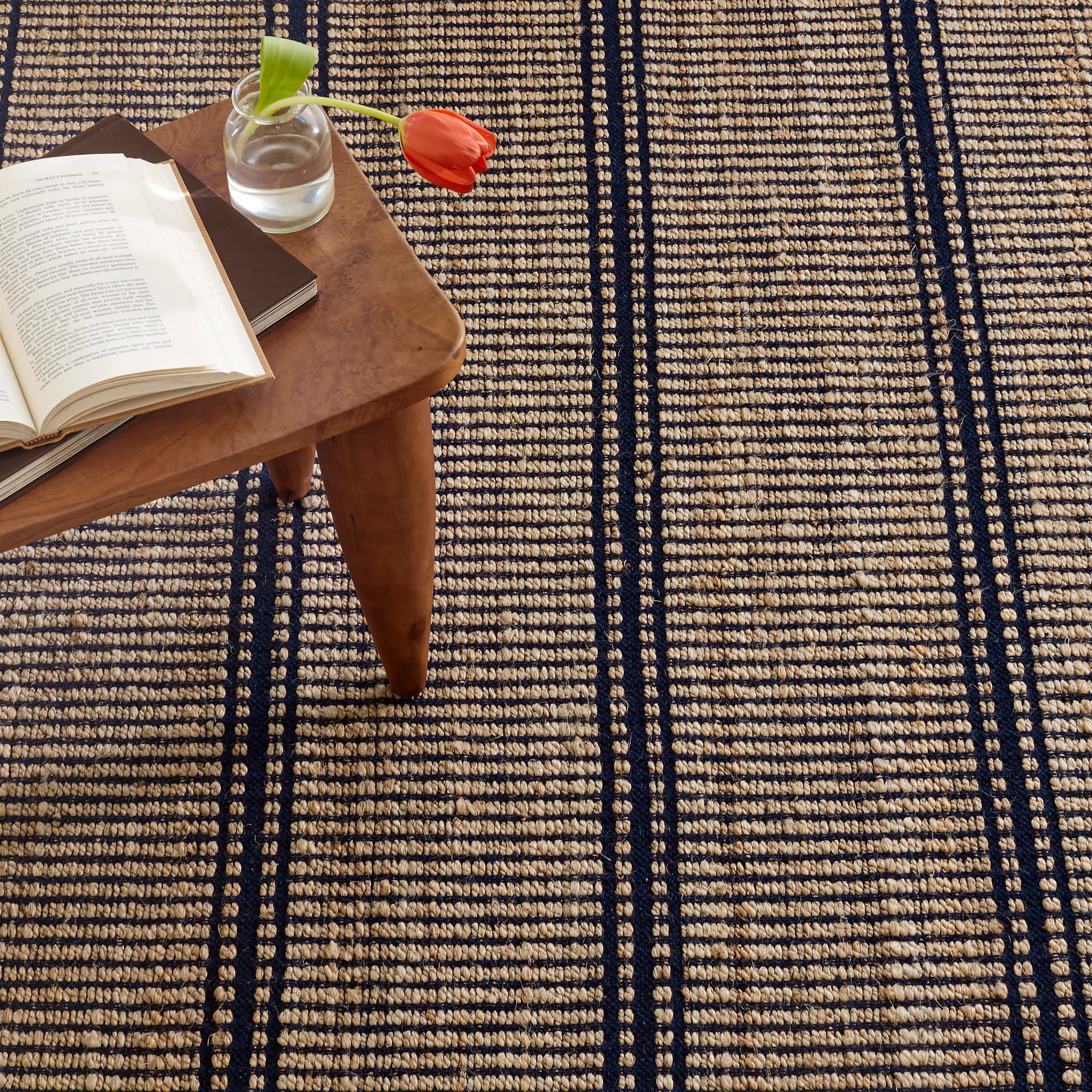 Arbor Navy Handwoven Jute Rug