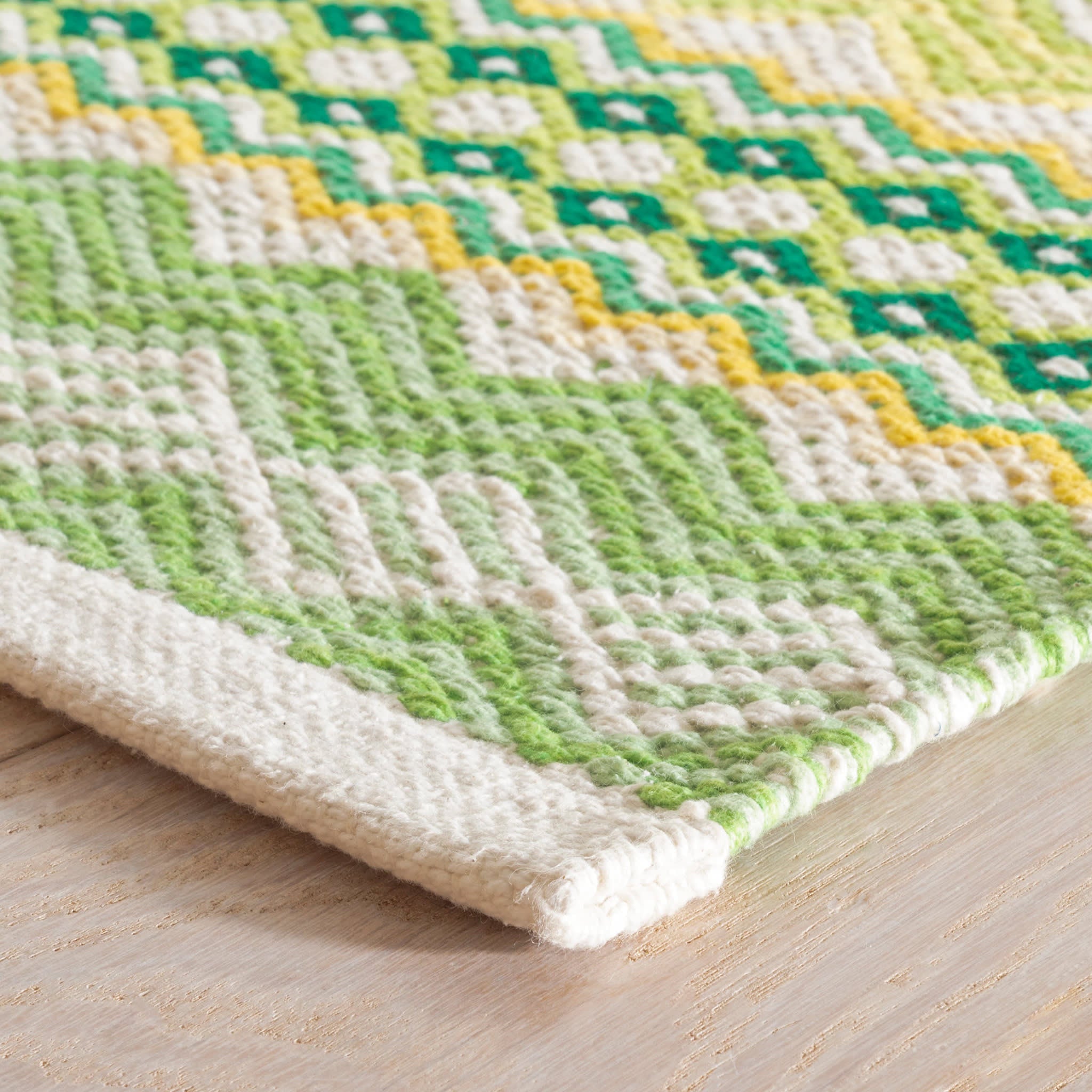 Briarwood Lemon Handwoven Cotton Rug