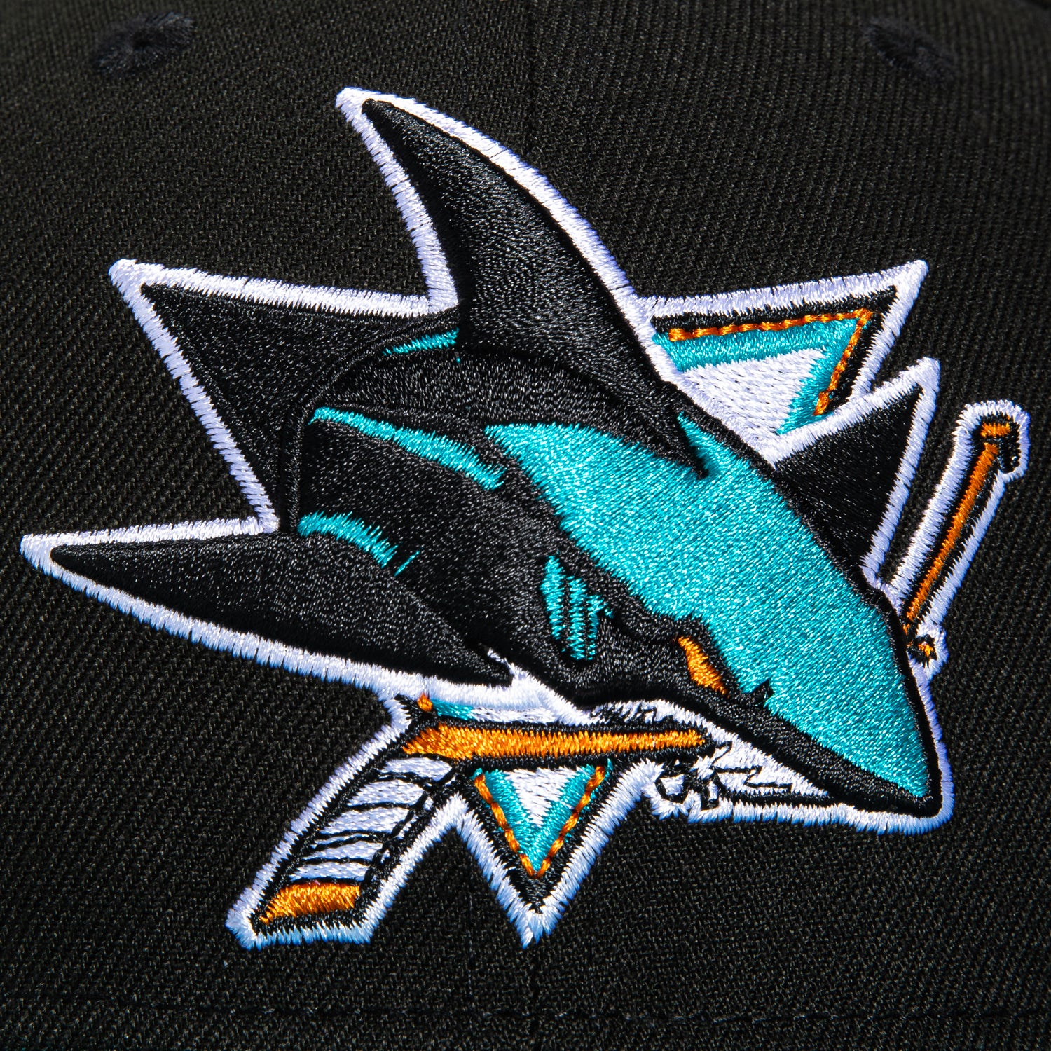 New Era 59Fifty San Jose Sharks Logo Patch Hat - Black, Teal