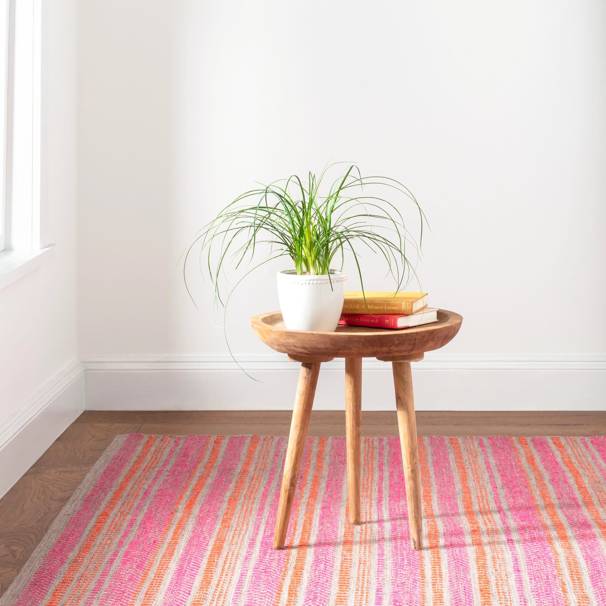 Sooner Than Later Pink Handwoven Indoor/Outdoor Rug