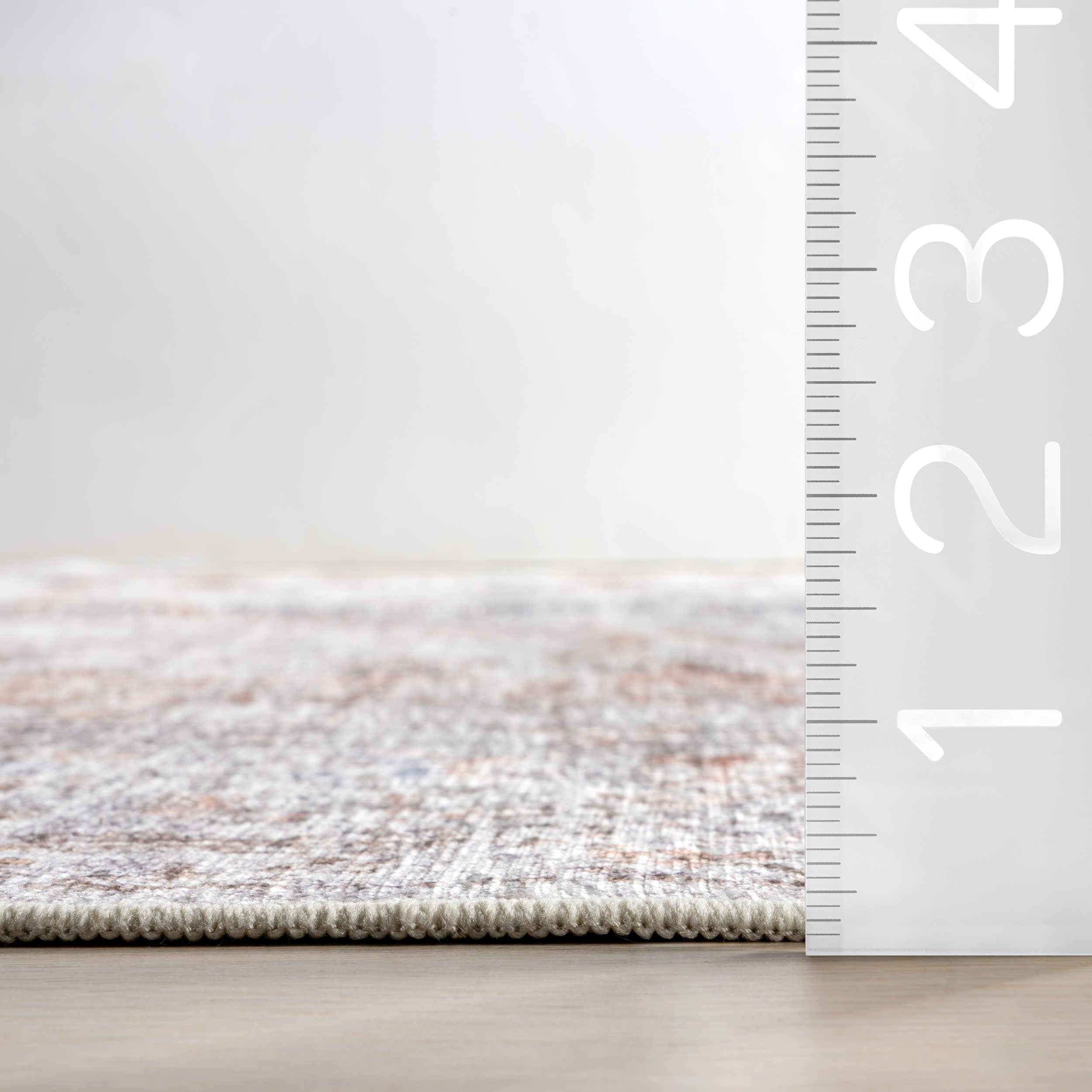 Vintage Medallion Spill Proof Washable Rug | Light Grey