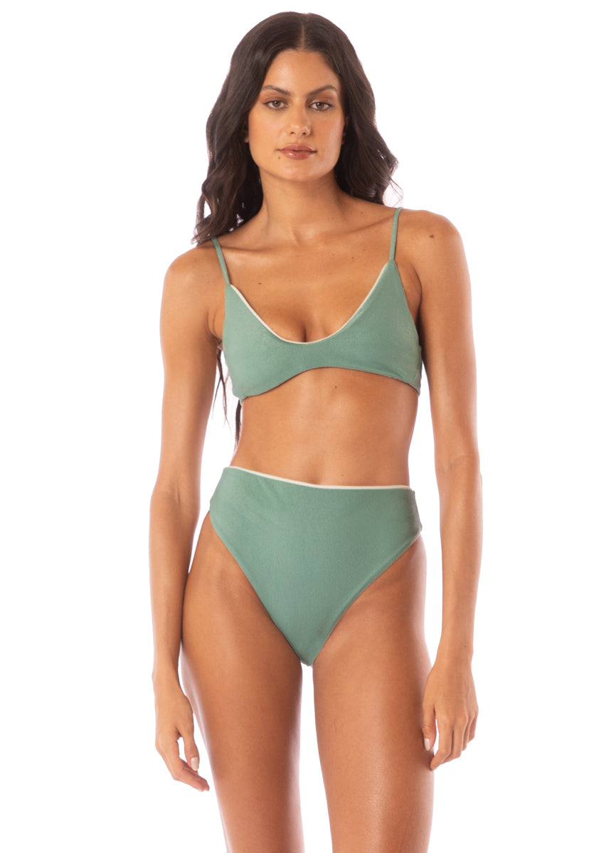 Maaji Shamrock Green Creta Classic Bralette Bikini Top