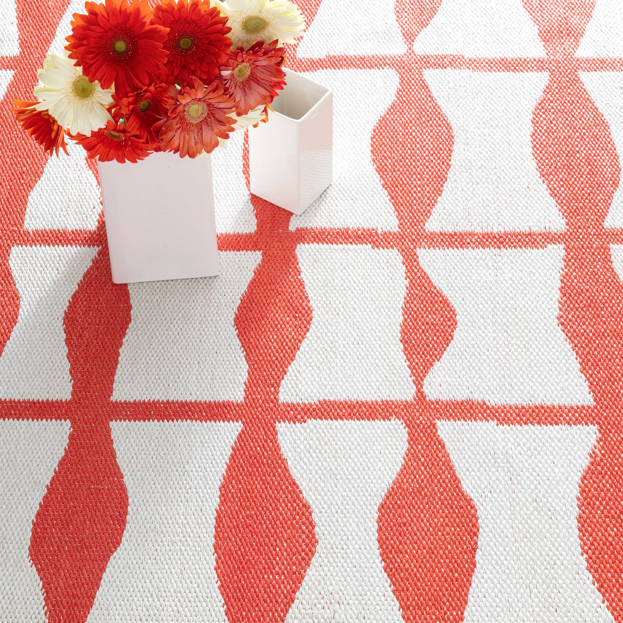 Circuit Tangerine Handwoven Indoor/Outdoor Rug