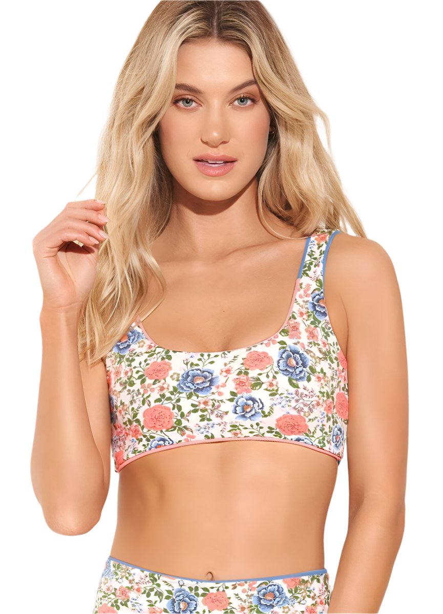 Maaji Coraly Blue Izzy Sporty Bralette Bikini Top