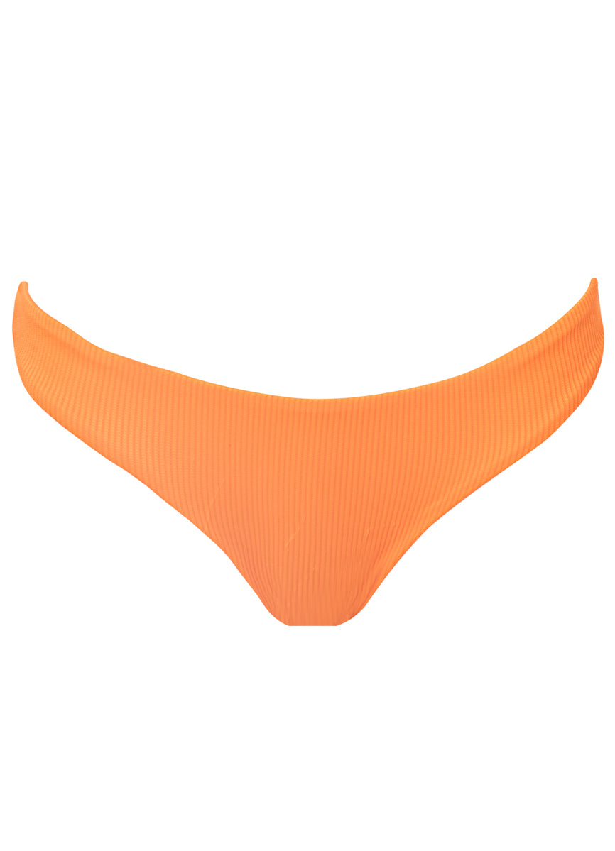 Maaji Neon Orange Flirt Low Rise Thin Side Bikini Bottom