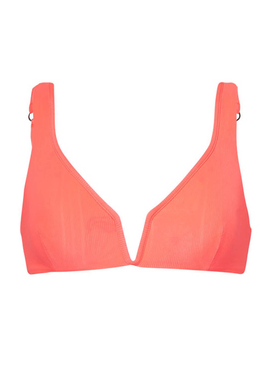 Maaji Fire Coral Victoria V Wire Bralette Bikini Top