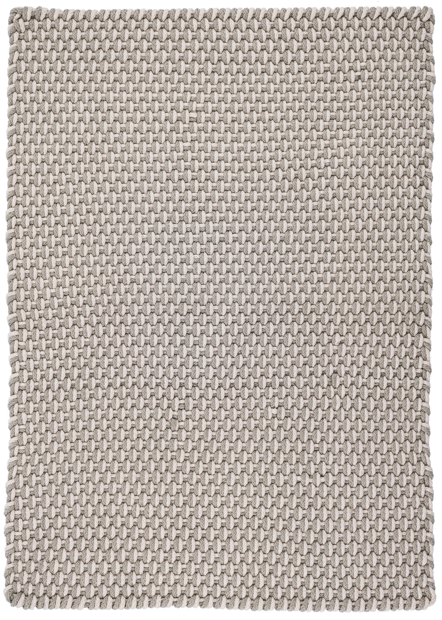 Two-Tone Rope Platinum/Ivory Handwoven Indoor/Outdoor Rug