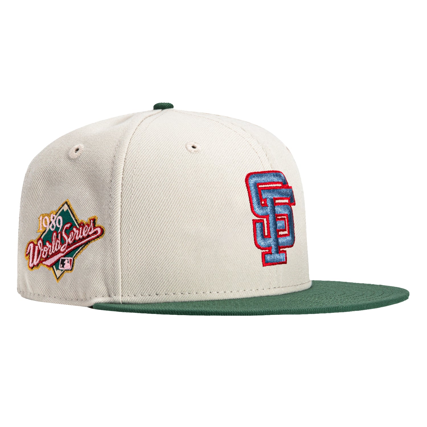 New Era 59Fifty San Francisco Giants 1989 World Series Patch Hat - Stone, Green, Indigo, Red