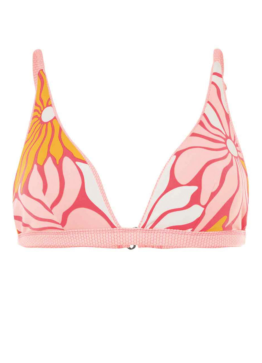 Maaji Coral Salmon Ivy Fixed Triangle Bikini Top