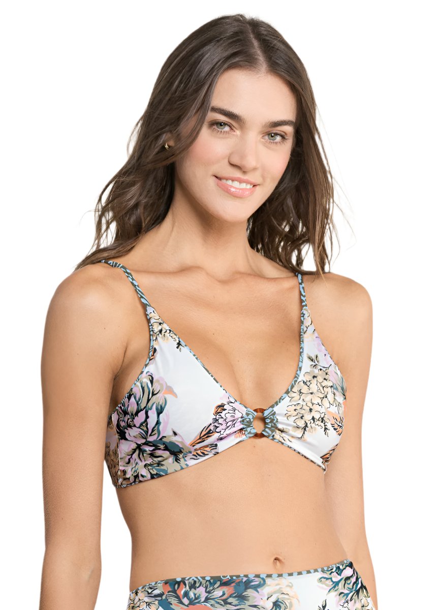 Maaji Medallion Lupita Long Line Triangle Bikini Top