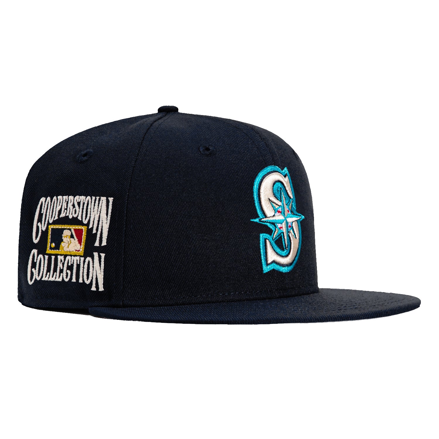 New Era 59Fifty Seattle Mariners Cooperstown Collection Patch Hat - Navy