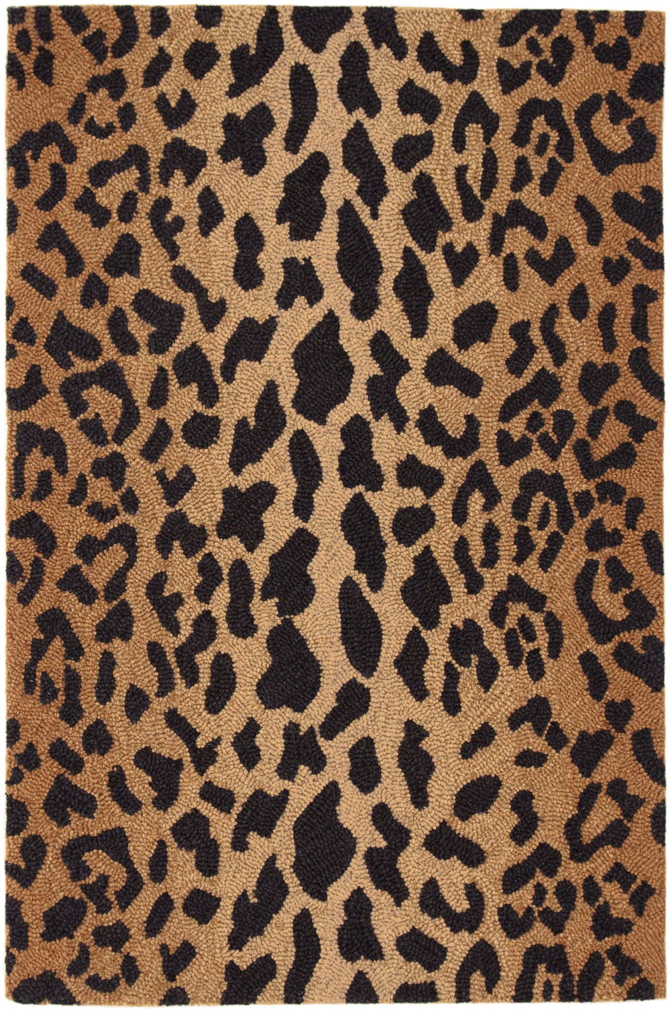 Leopard Hand Micro Hooked Wool Rug