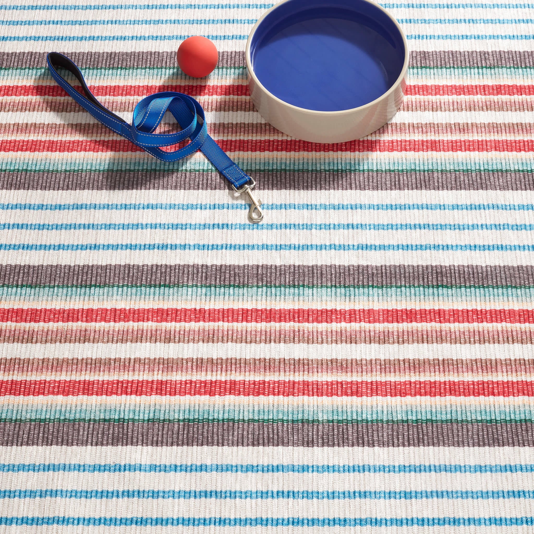 Ranch Stripe Multi Machine Washable Rug