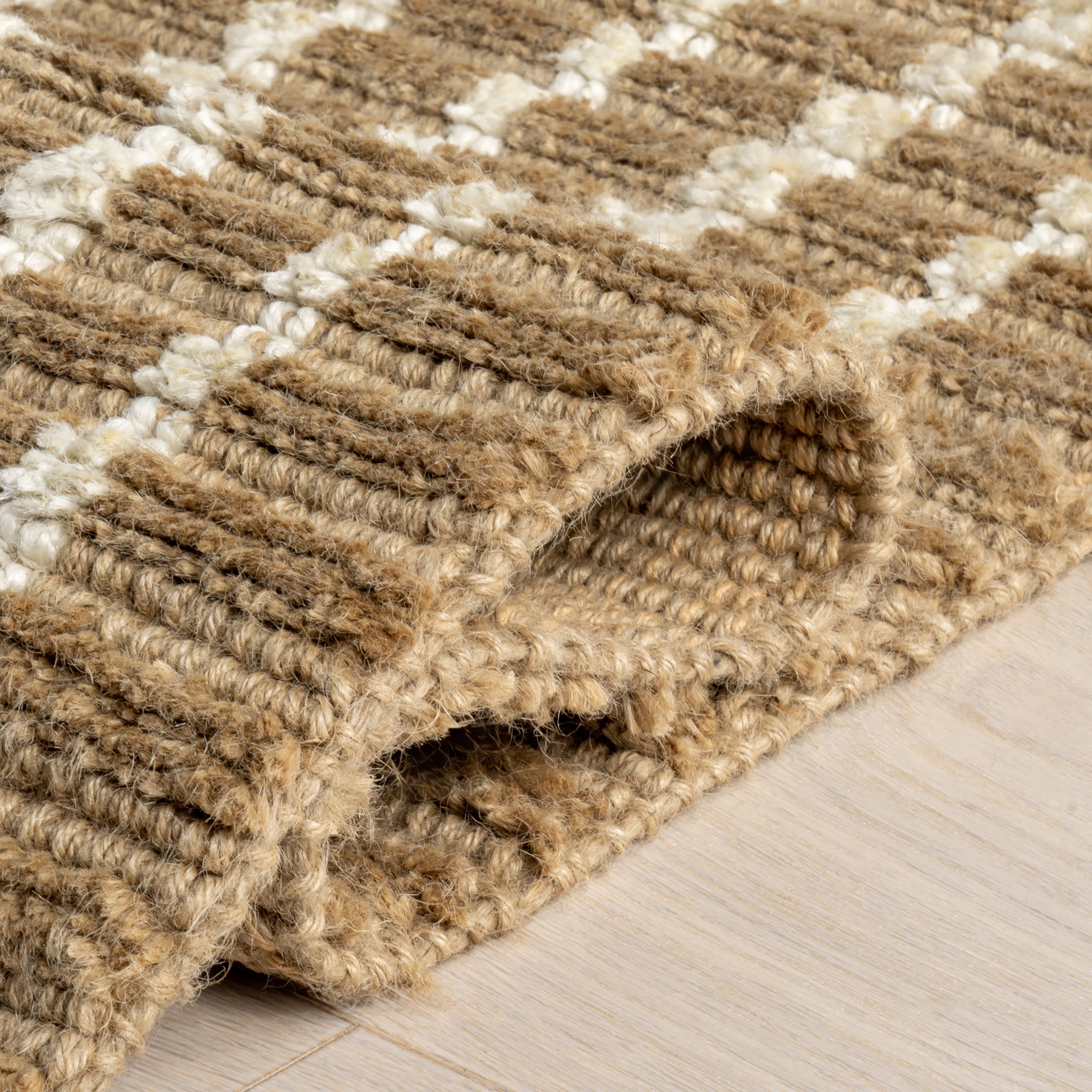 Susie Checkered Jute Rug | Natural