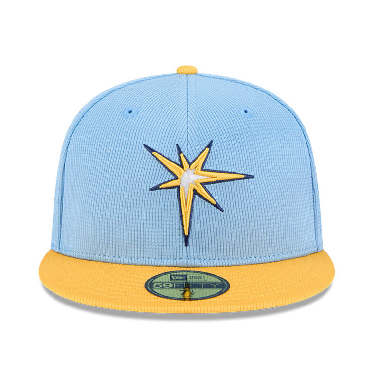 New Era 59Fifty Tampa Bay Rays 2025 Spring Training Patch Hat - Light Blue, Gold