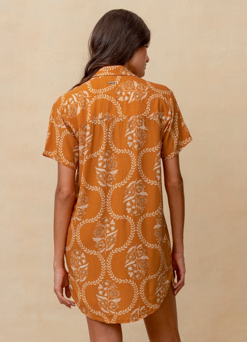 Maaji Caramel Damask Kiwi Long Shirt