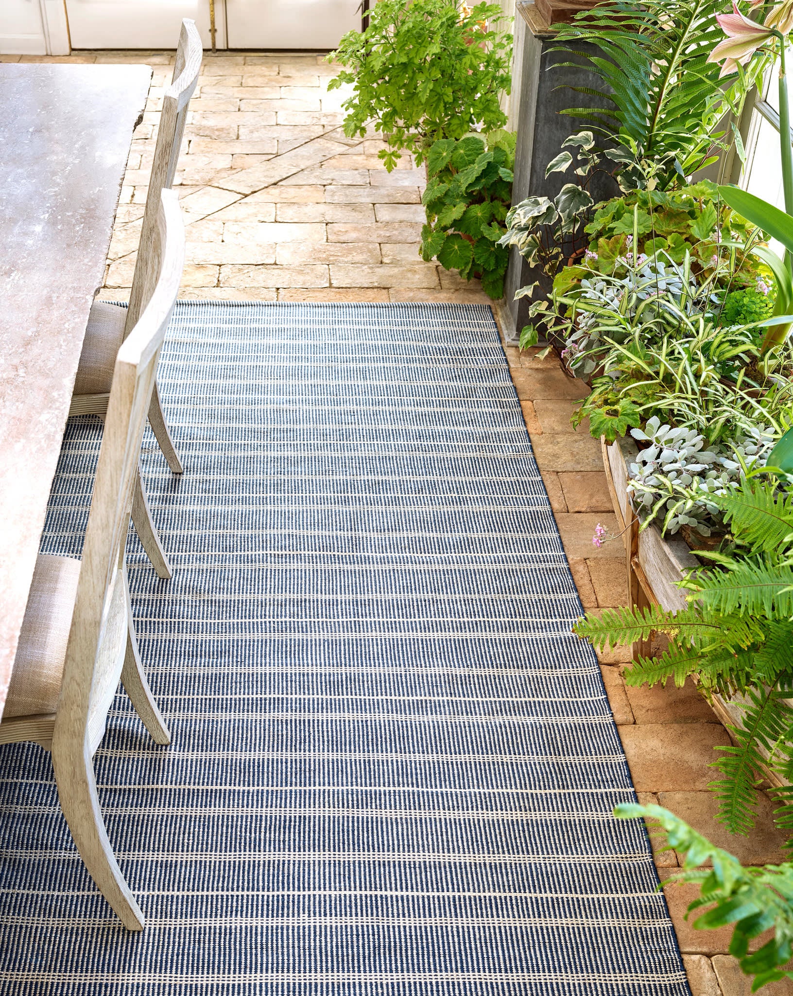 Samson Navy Handwoven Indoor/Outdoor Rug