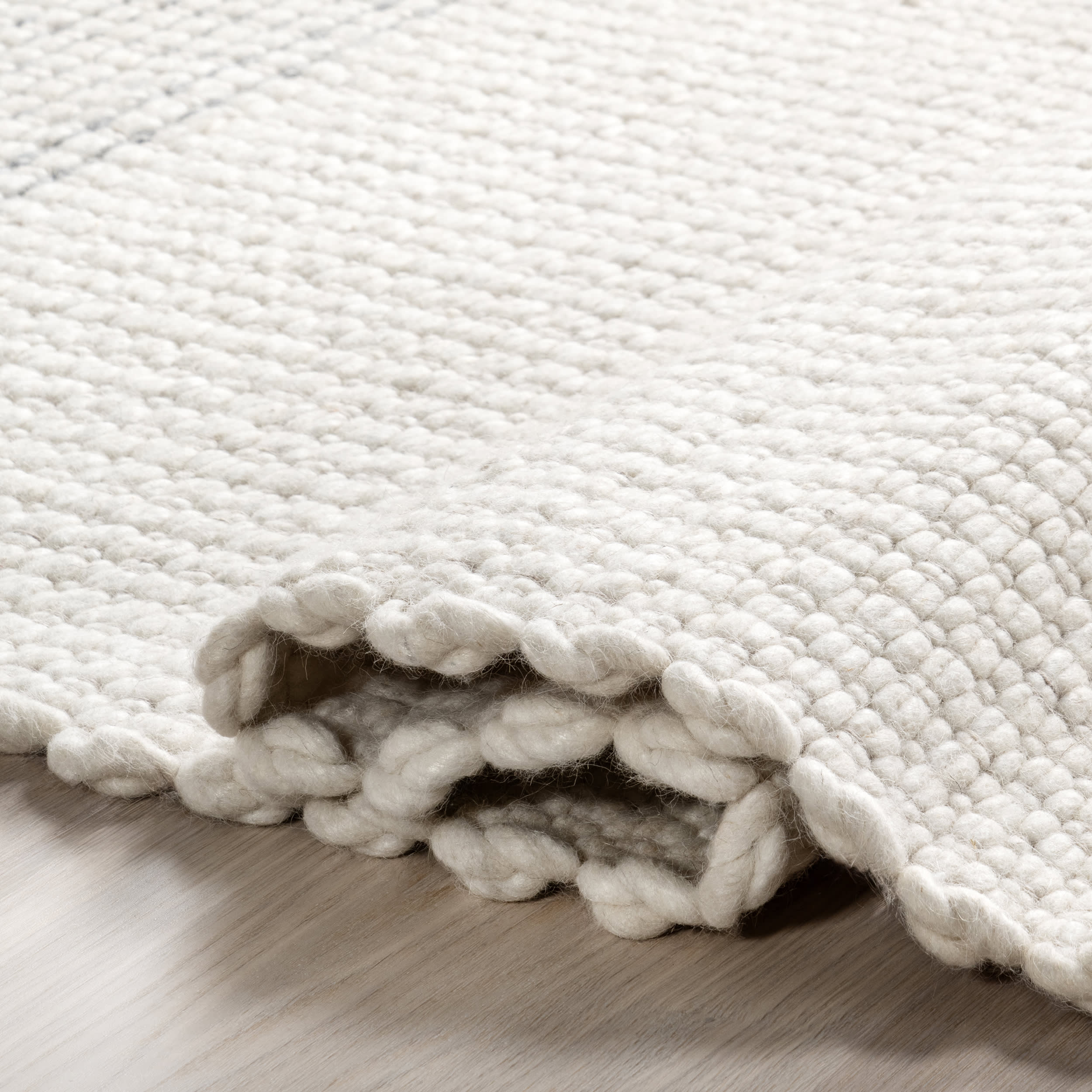 Zya Handwoven Chunky Wool Rug | Ivory