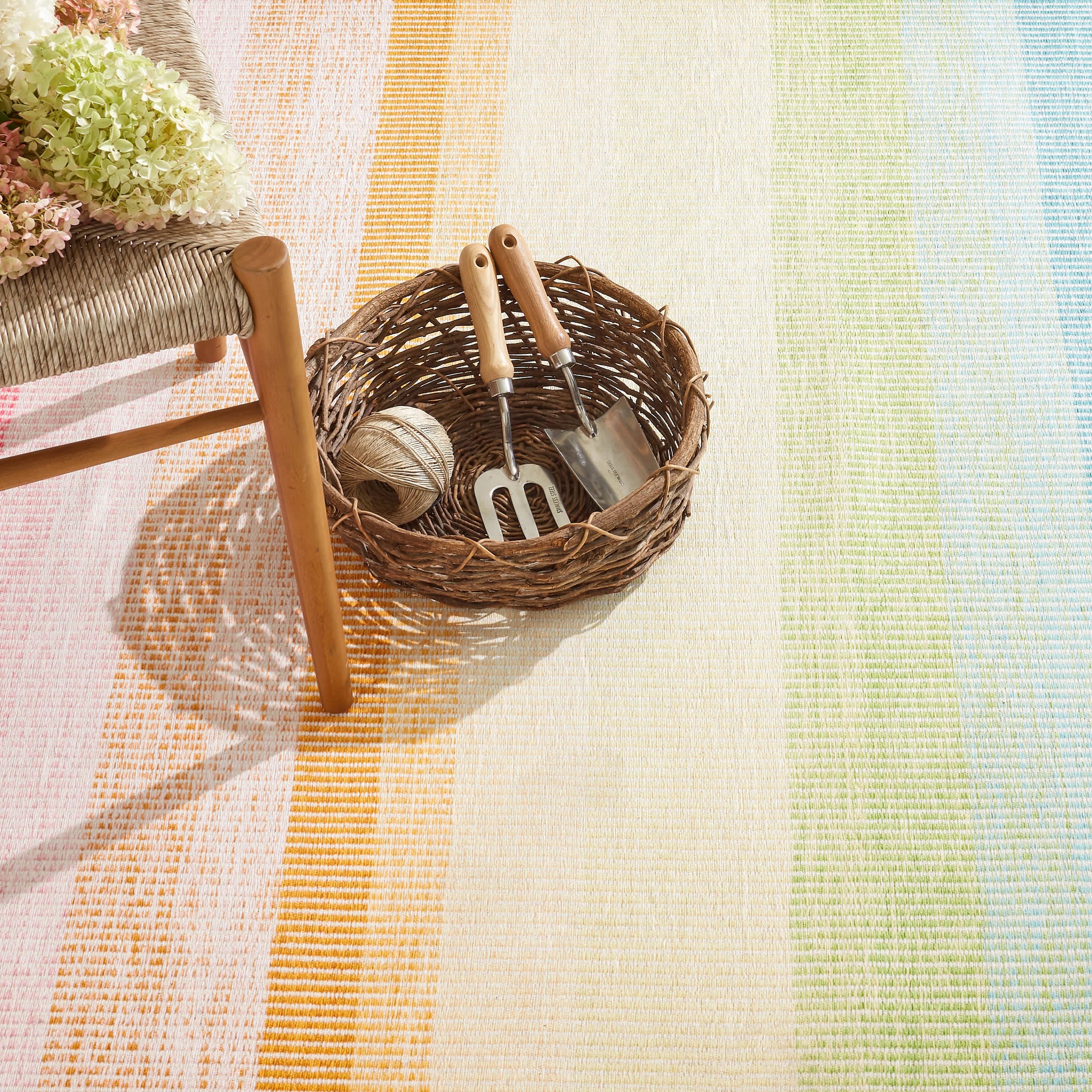 Watercolor Horizon Multi Machine Washable Rug