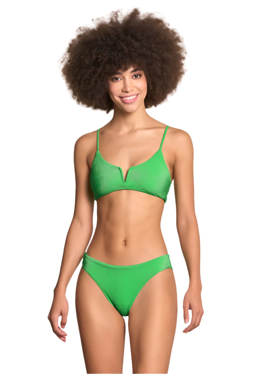 Maaji Parakeet Green Vittoria V Wire Bralette Bikini Top