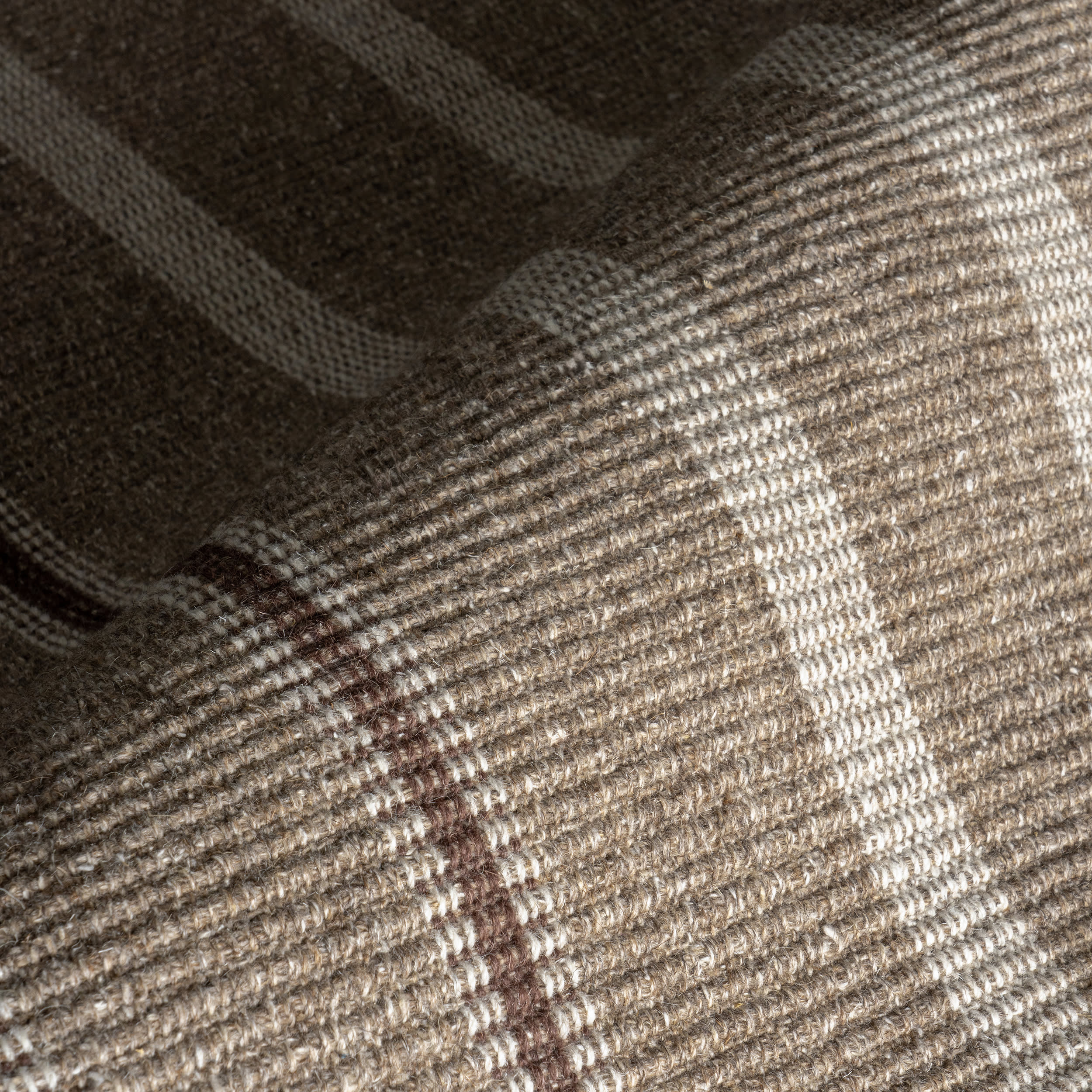 Toluca Striped Wool Rug | Taupe