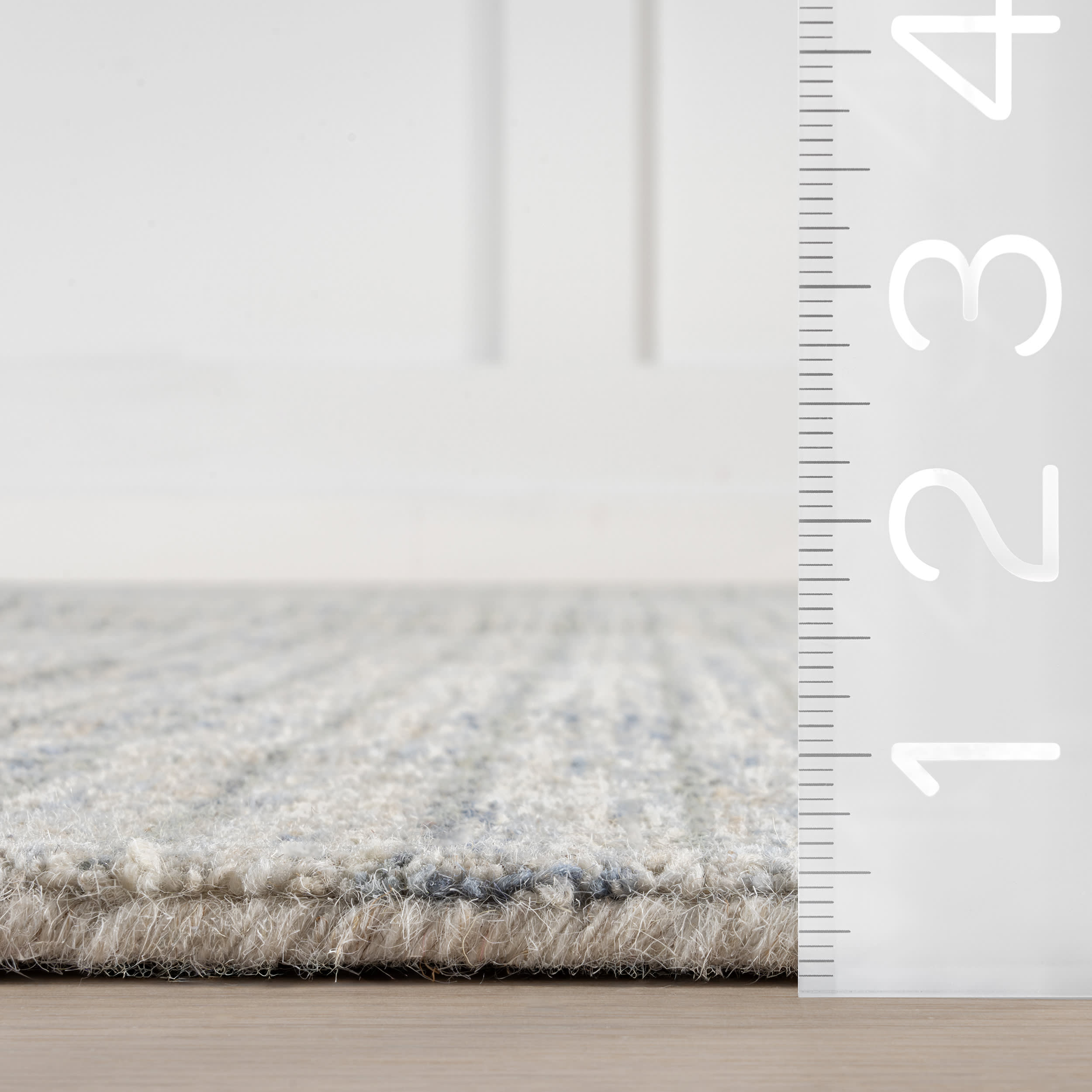 Melrose Checked Rug | Light Blue & Grey