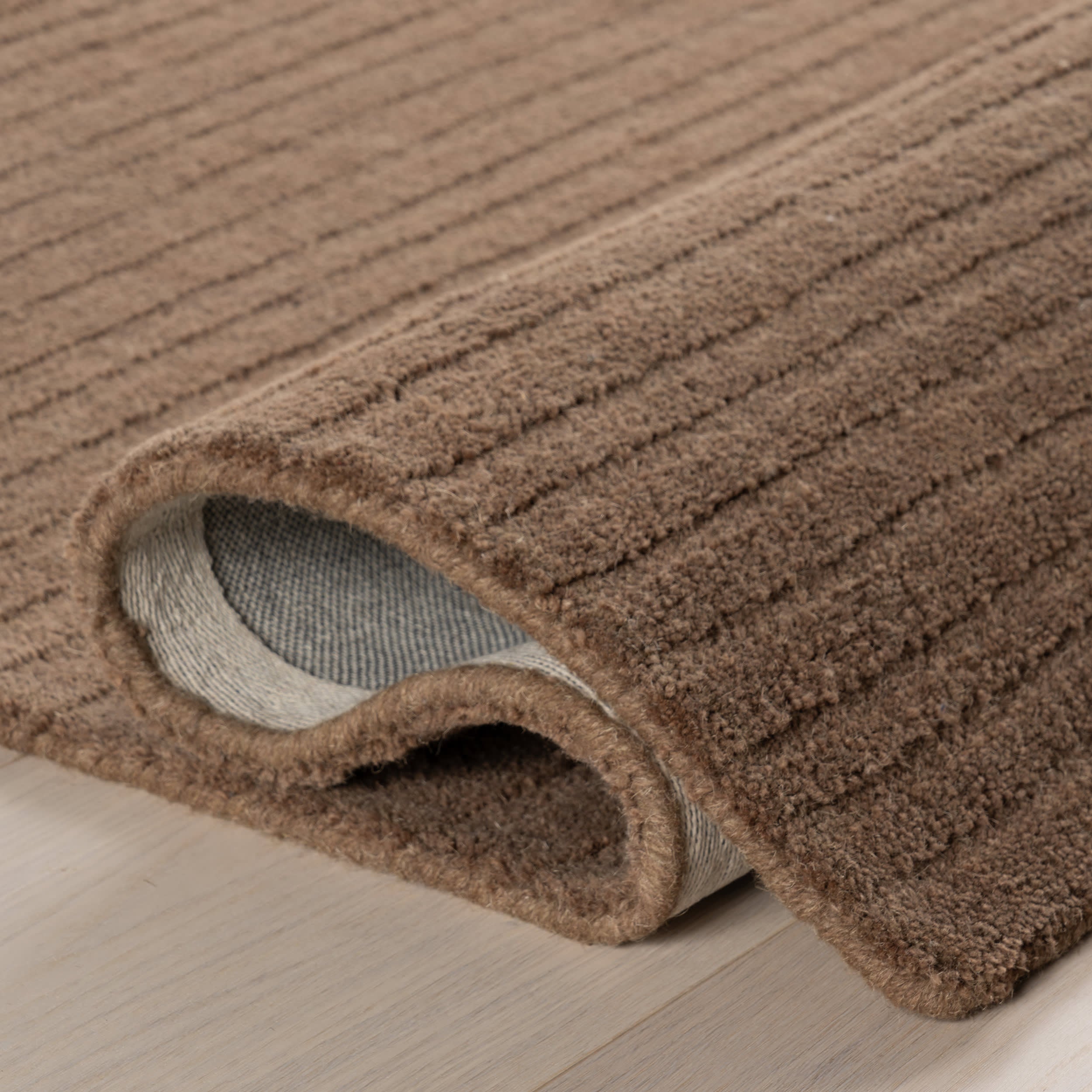 Southwest Striped Wool Rug | Dark Brown