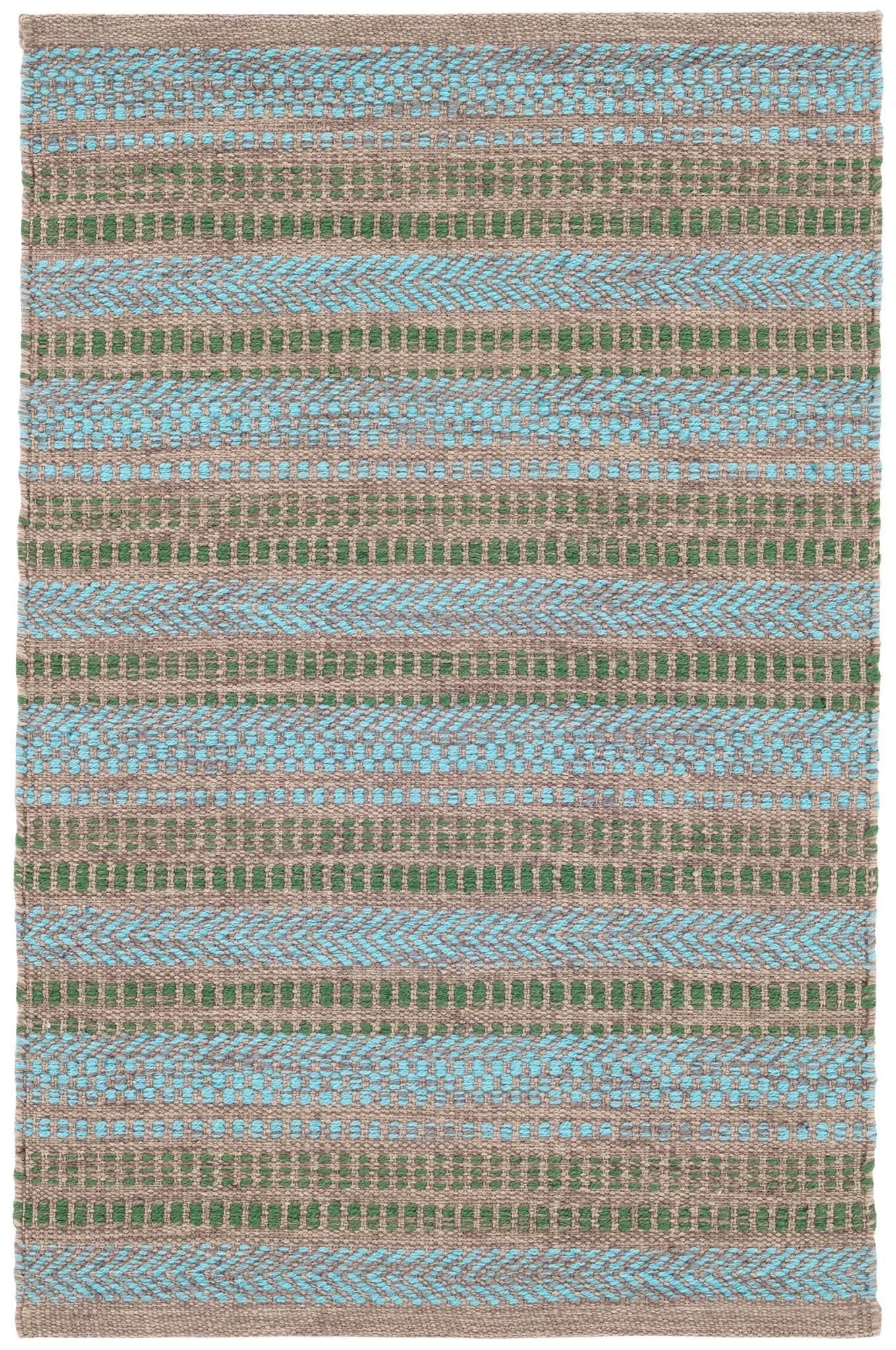 Sooner Than Later Aqua Handwoven Indoor/Outdoor Rug