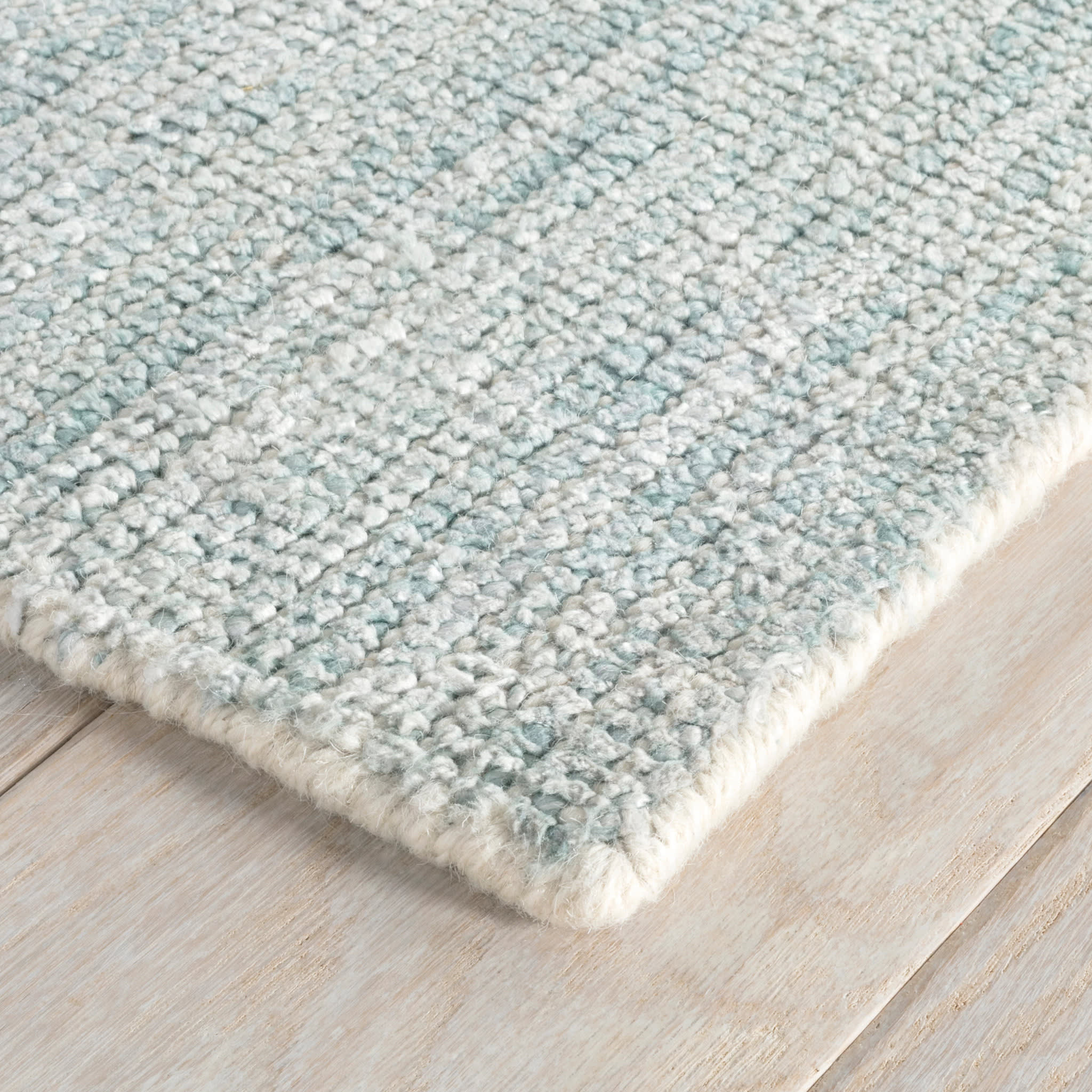 Quartz Ocean Handwoven Viscose/Cotton Rug