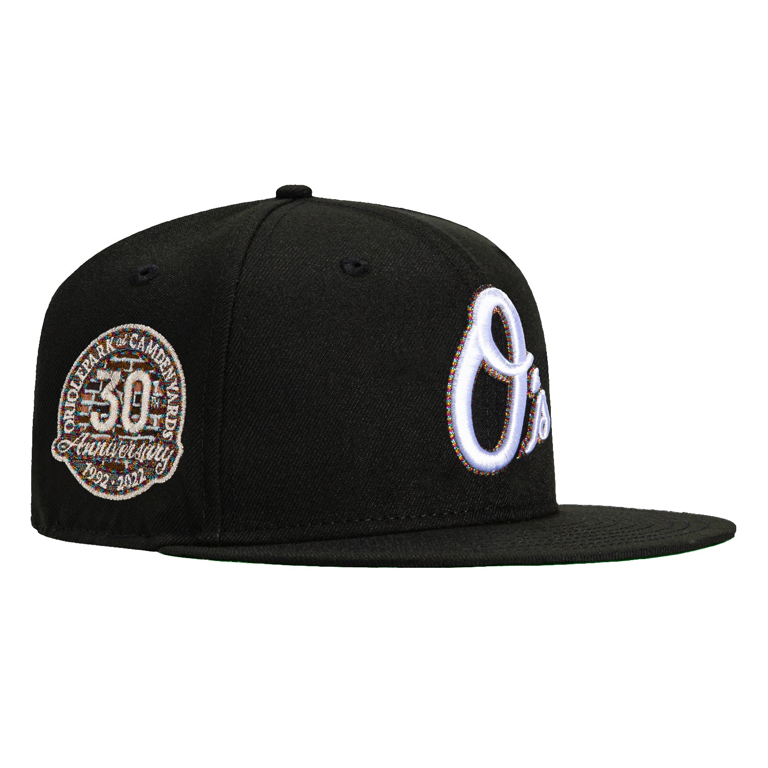 New Era 59Fifty Fireworks Pack Baltimore Orioles 30th Anniversary Stadium Patch Alternate Hat - Black