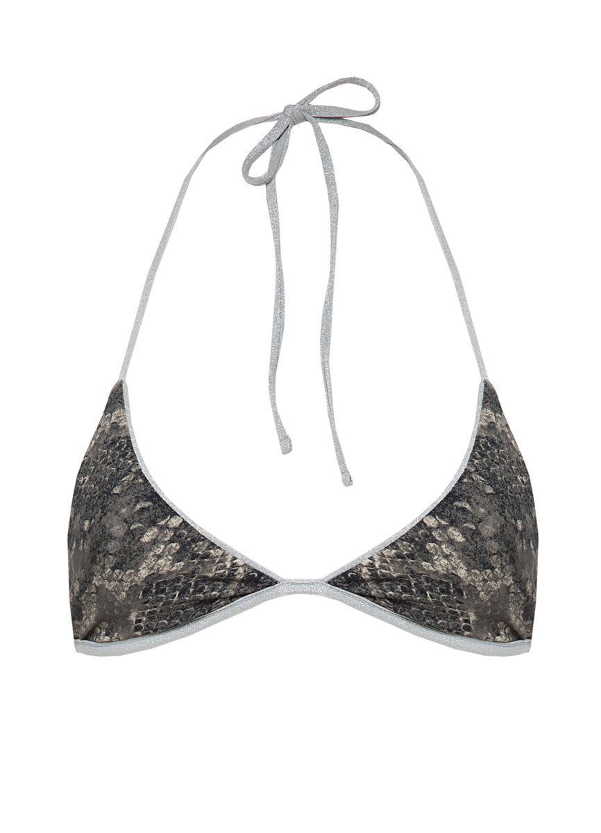 Maaji Smokey Silver Balminess Fixed Triangle Bikini Top