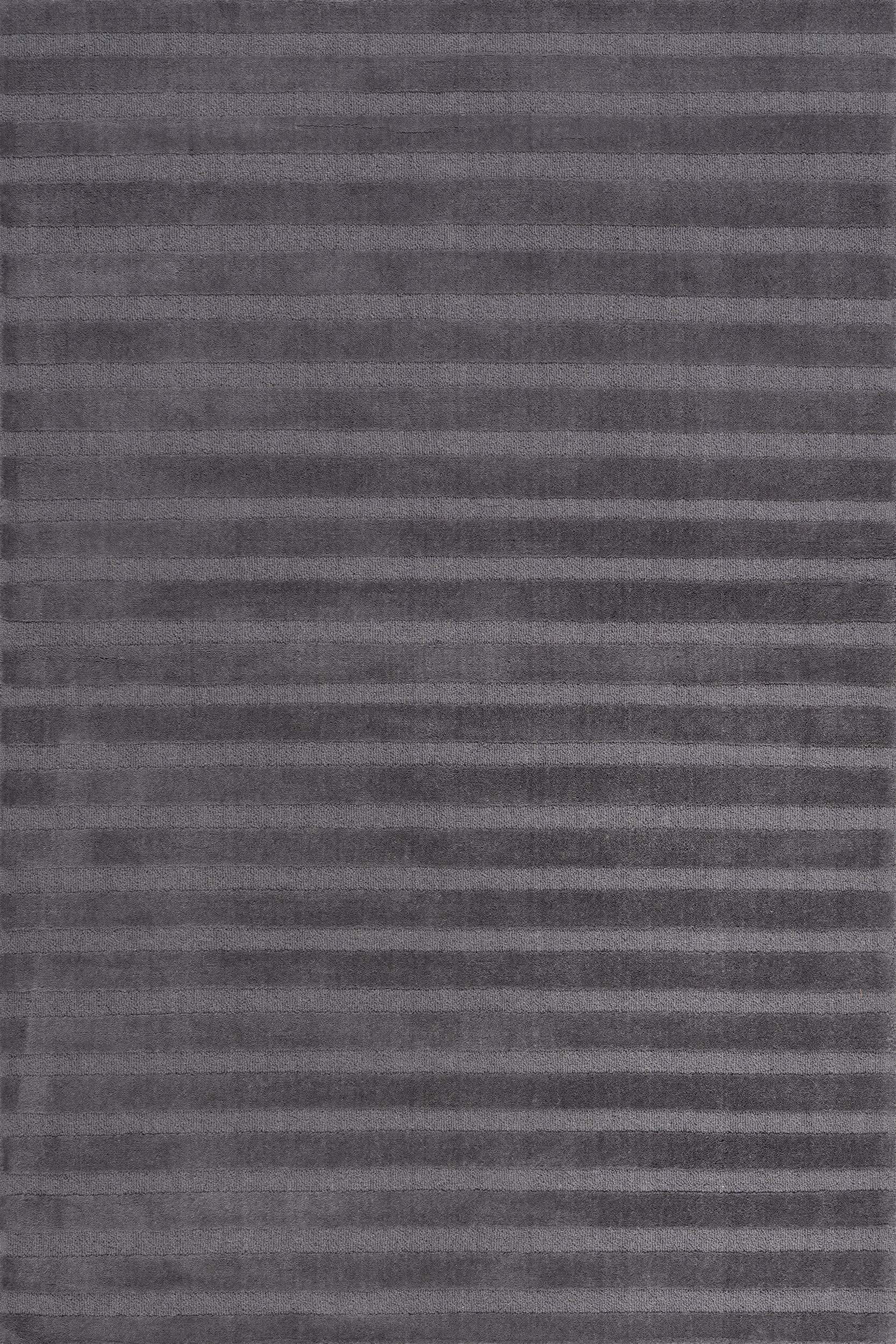 Vestry Striped Wool Rug | Charcoal