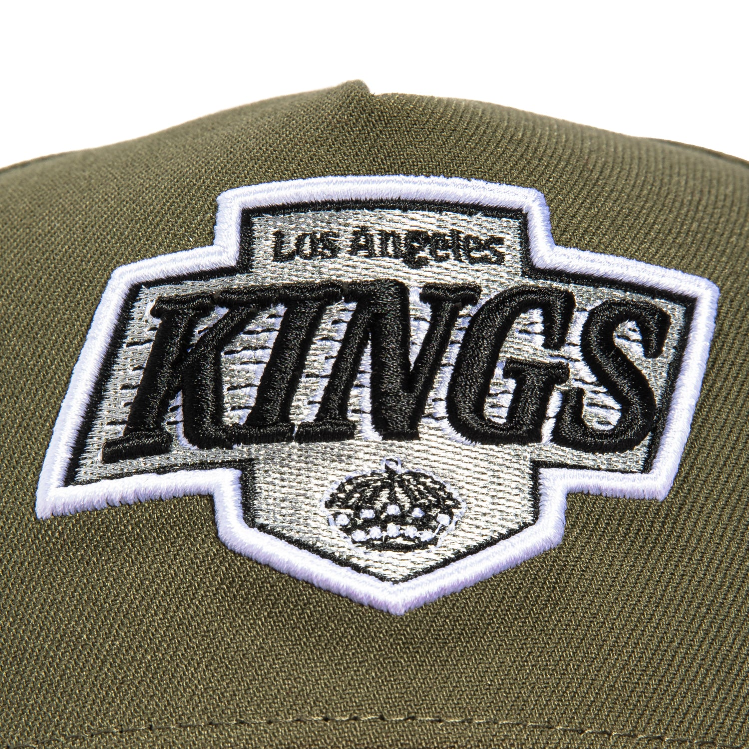 New Era 9Forty A-Frame Los Angeles Kings Logo Patch Snapback Hat - Olive, Cardinal