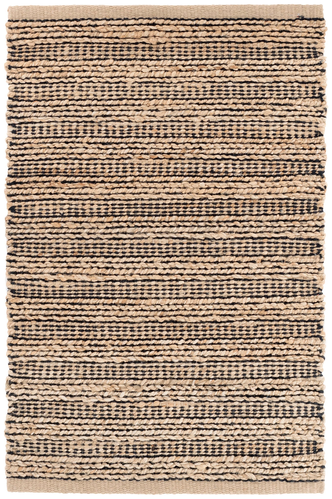 Simba Black Handwoven Jute Rug