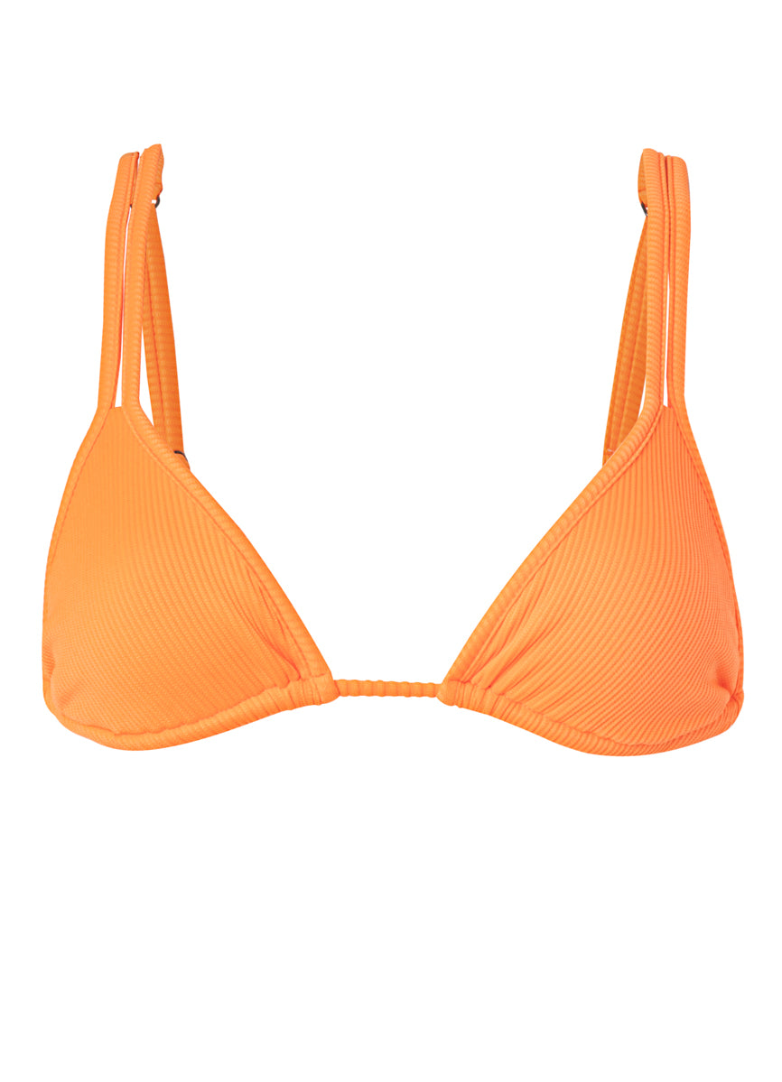 Maaji Neon Orange Itza Sliding Triangle Bikini Top