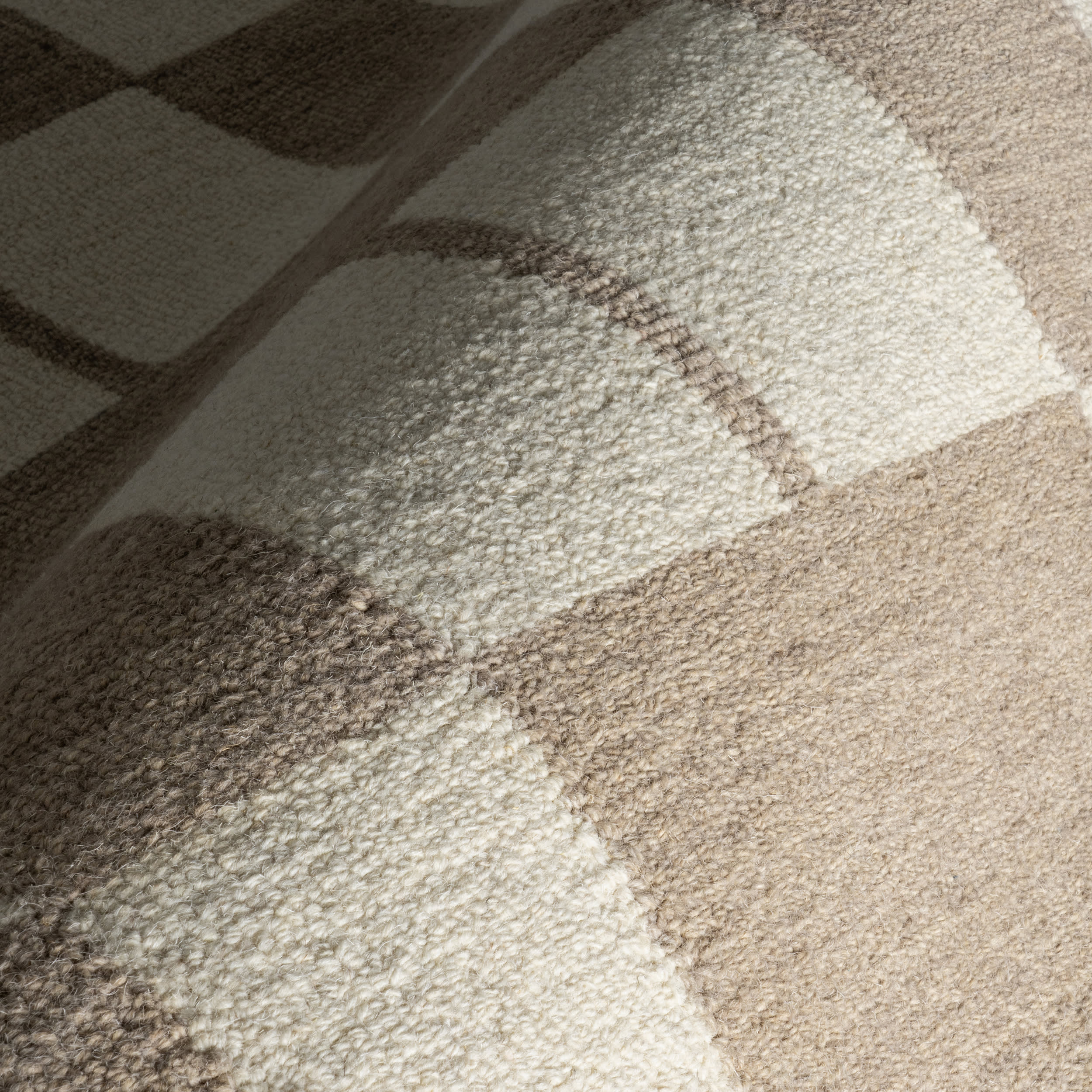 Caitlin Geometric Wool Rug | Beige