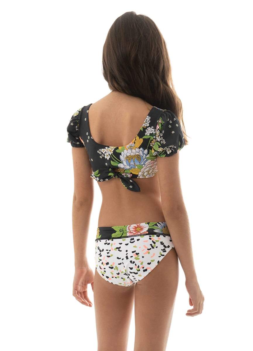 Maaji Black Bouquete Nights Girls Bikini Set