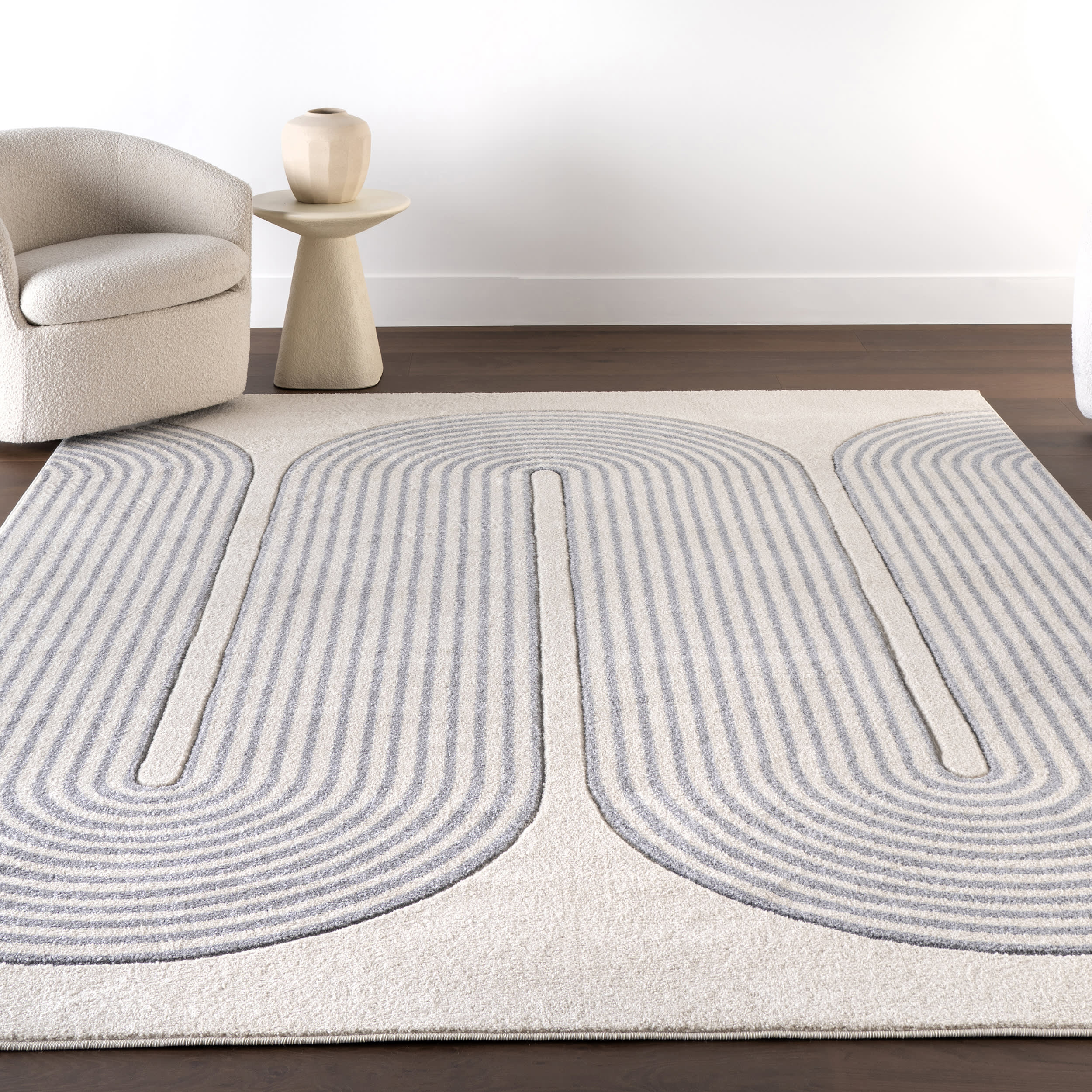 Rena Winding River Rug | Grey